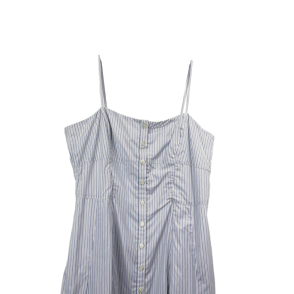 J. Crew Button-down cotton poplin dress in stripe Size 6 - Picture 3 of 10